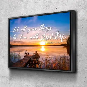 1 Corinthians 1614 Canvas Wall Art - Christian Canvas Wall Art