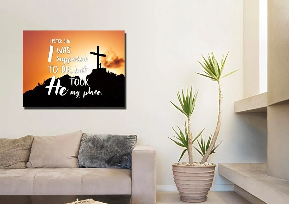 1 Peter 318 Canvas Wall Art Print - Christian Canvas Wall Art