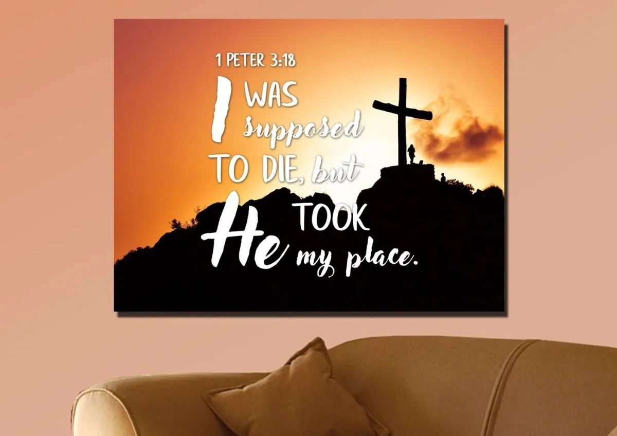 1 Peter 318 Canvas Wall Art Print - Christian Canvas Wall Art