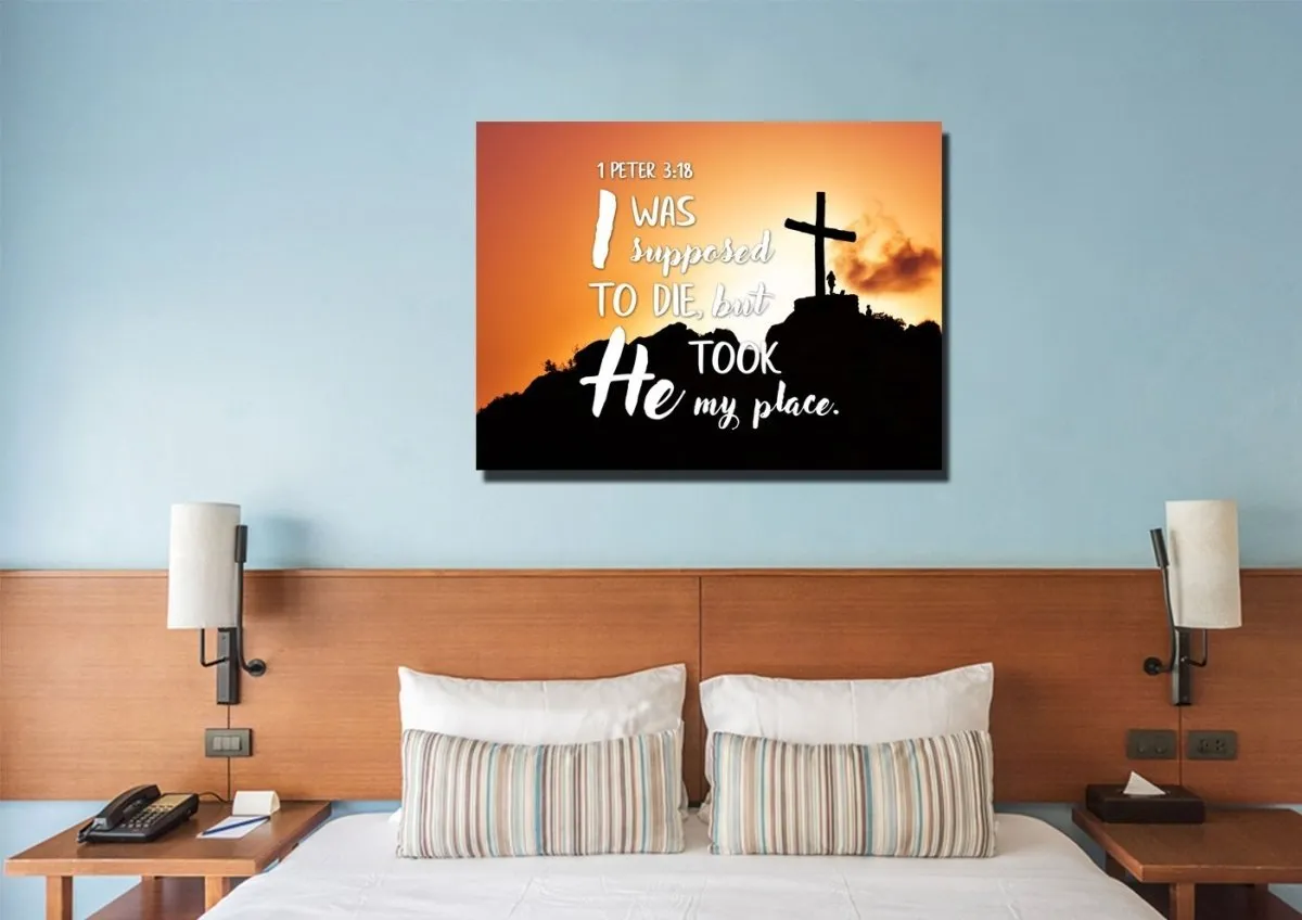 1 Peter 318 Canvas Wall Art Print - Christian Canvas Wall Art