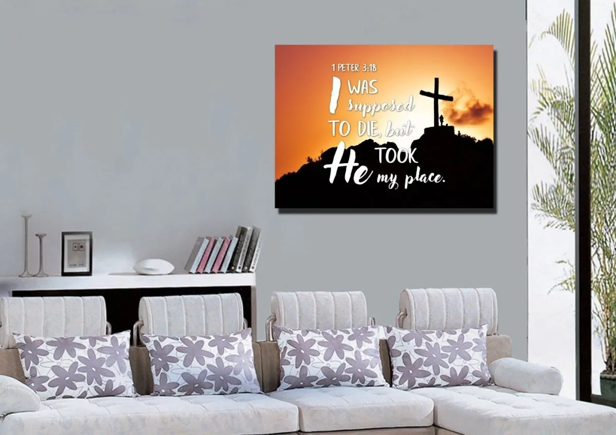 1 Peter 318 Canvas Wall Art Print - Christian Canvas Wall Art