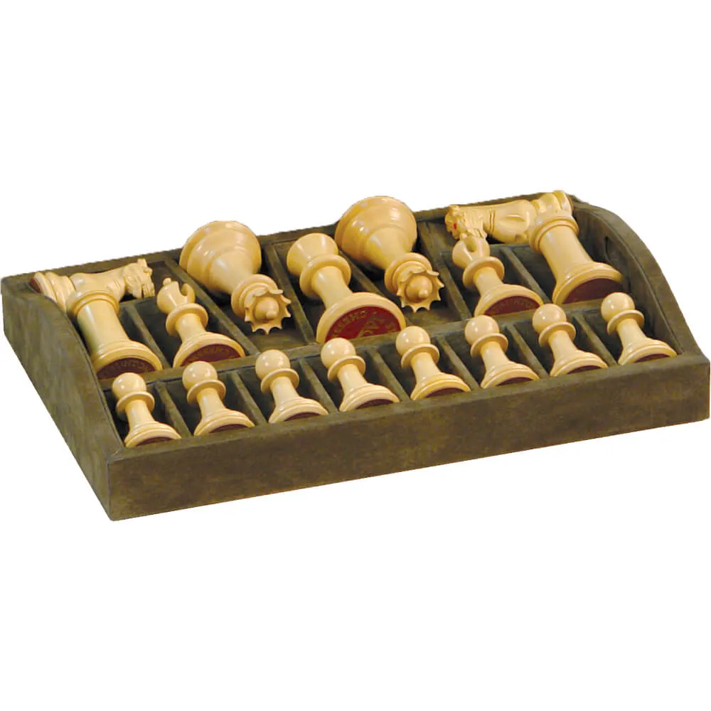 1849 4" Edition Chess Set in Leather Casket