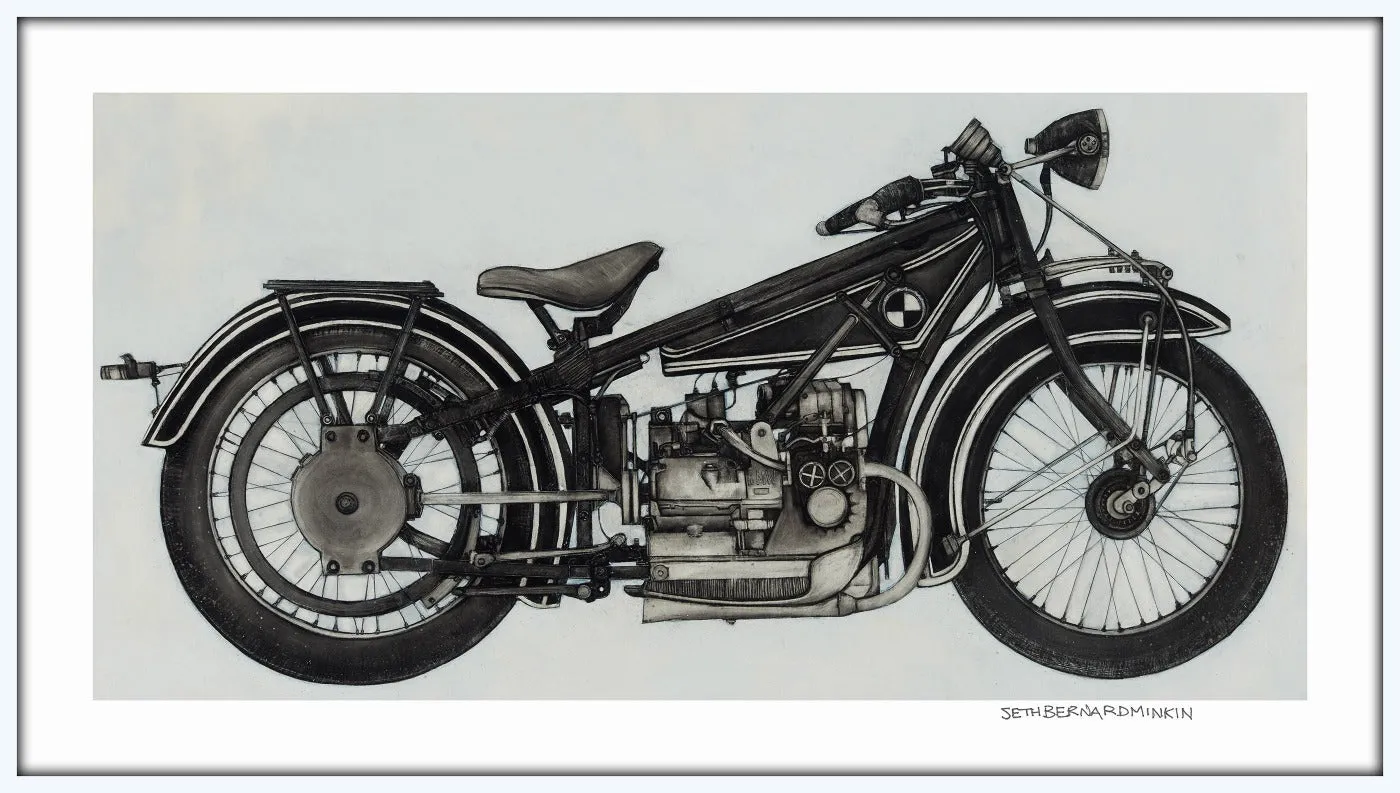 [1923 bmw r3 motorcycle][limited edition print by seth b minkin]