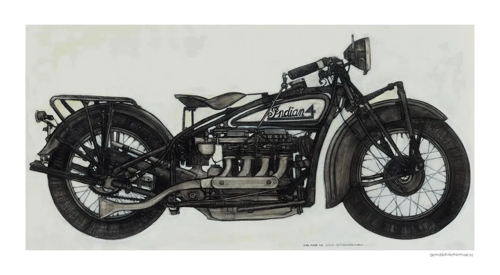 [1930 indian motorcycle][limited edition print by seth b minkin]