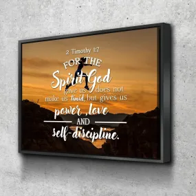 2 Timothy 17 Canvas Wall Art Print - Christian Canvas Wall Art