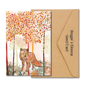 Autumn Fox Wildflower Plantable Seed Greeting Card