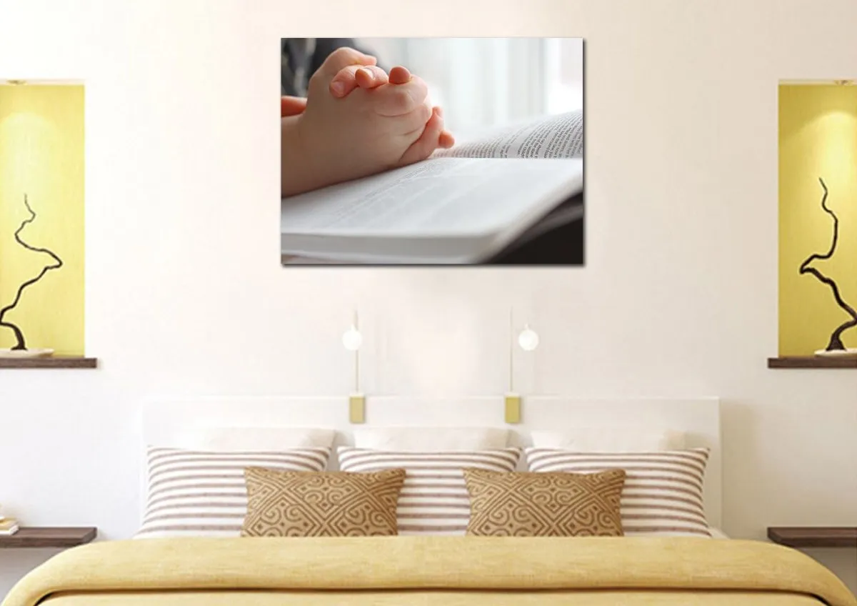 Baby Praying Canvas - Christian Canvas Wall Art