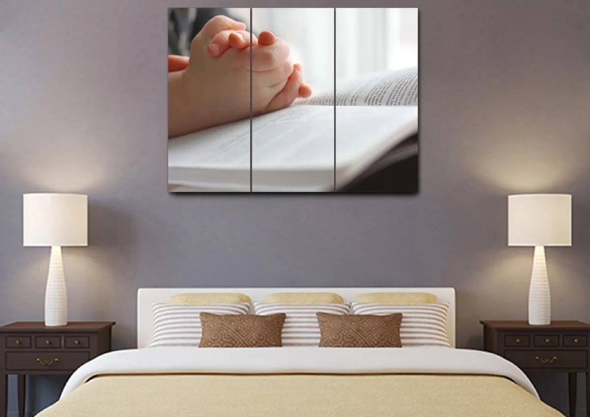 Baby Praying Canvas - Christian Canvas Wall Art