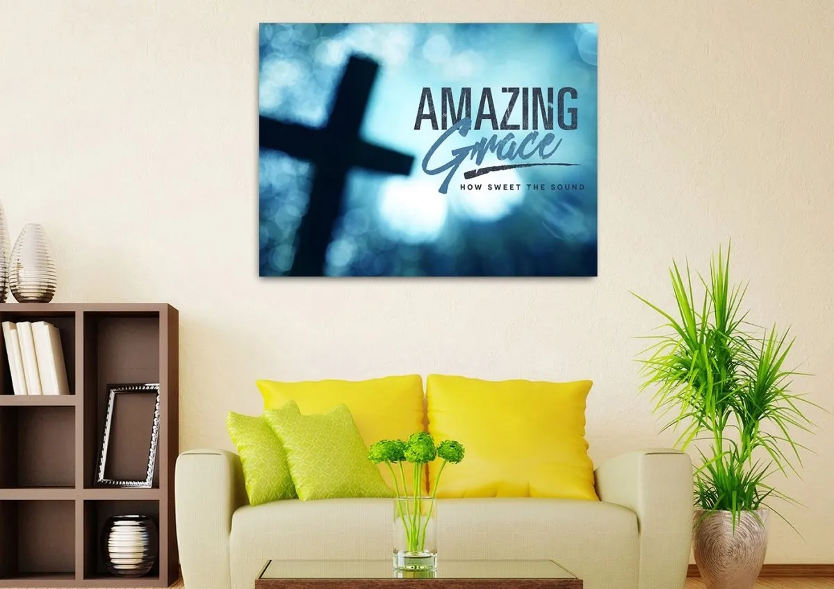 Backdrop Amazing Grace Wall Art & Decor - Christian Canvas Wall Art