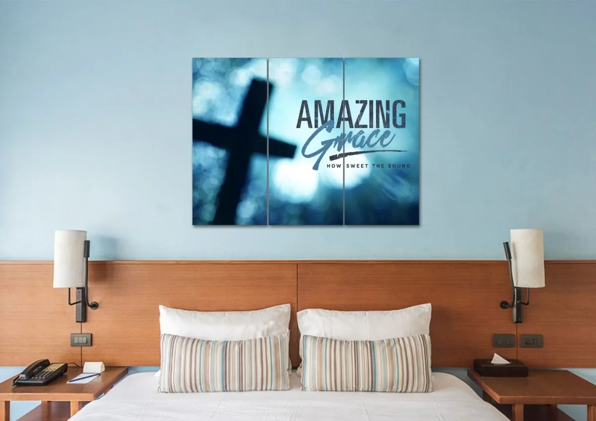 Backdrop Amazing Grace Wall Art & Decor - Christian Canvas Wall Art