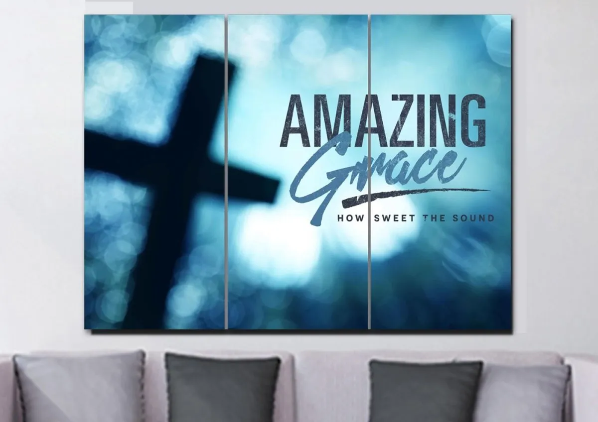 Backdrop Amazing Grace Wall Art & Decor - Christian Canvas Wall Art