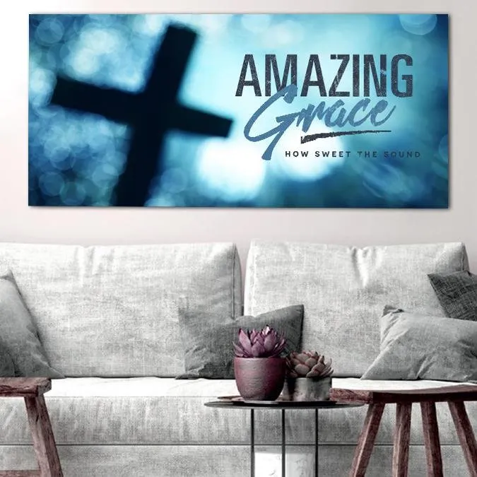 Backdrop Amazing Grace Wall Art & Decor - Christian Canvas Wall Art