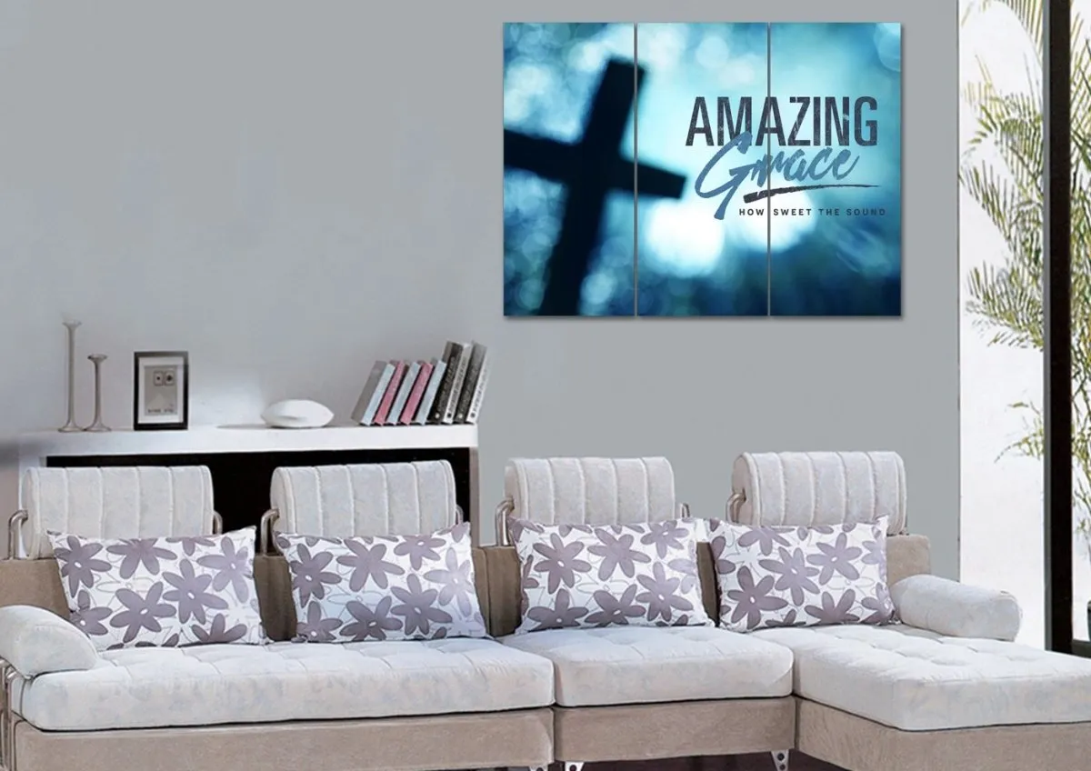 Backdrop Amazing Grace Wall Art & Decor - Christian Canvas Wall Art