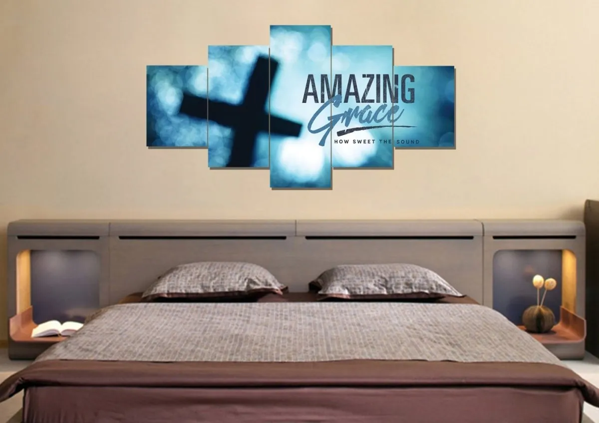 Backdrop Amazing Grace Wall Art & Decor - Christian Canvas Wall Art