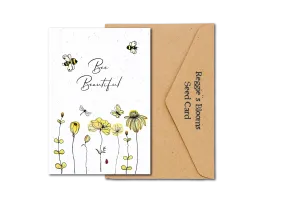 Bee Beautiful Wildflower Plantable Seed Card