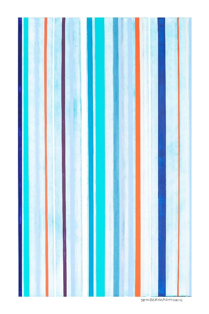 [blue and red stripes][limited edition print by seth b minkin]