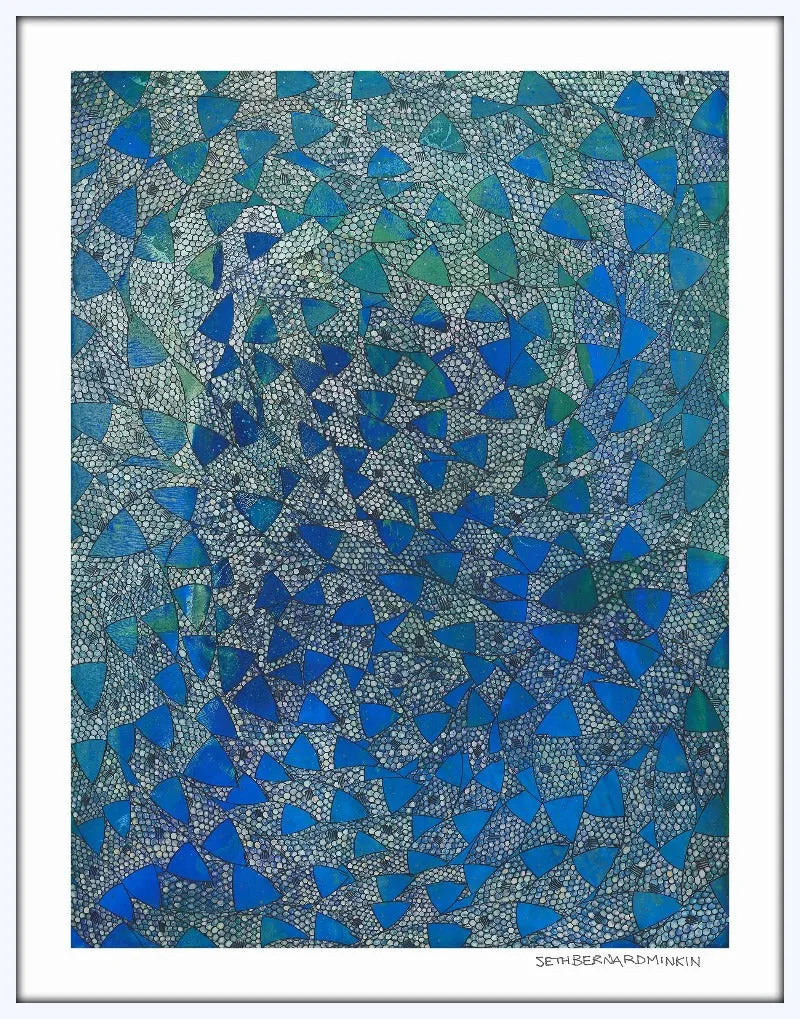 [blue green sardines][limited edition print by seth b minkin]