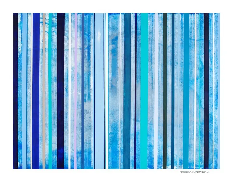 [blue stripes][limited edition print by seth b minkin]