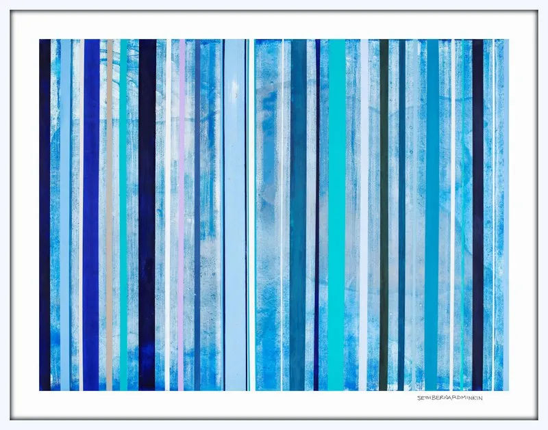 [blue stripes][limited edition print by seth b minkin]