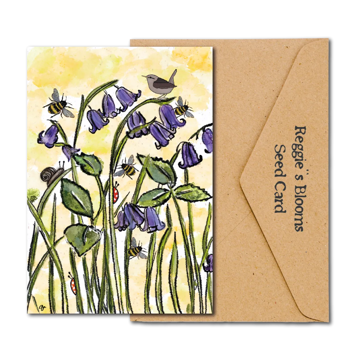 BLUEBELLS & WiLDFLOWER PLANTABLE SEED GREETING CARD