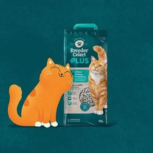 Breeder Celect Plus Probiotic Paper Cat Litter 10 Litre