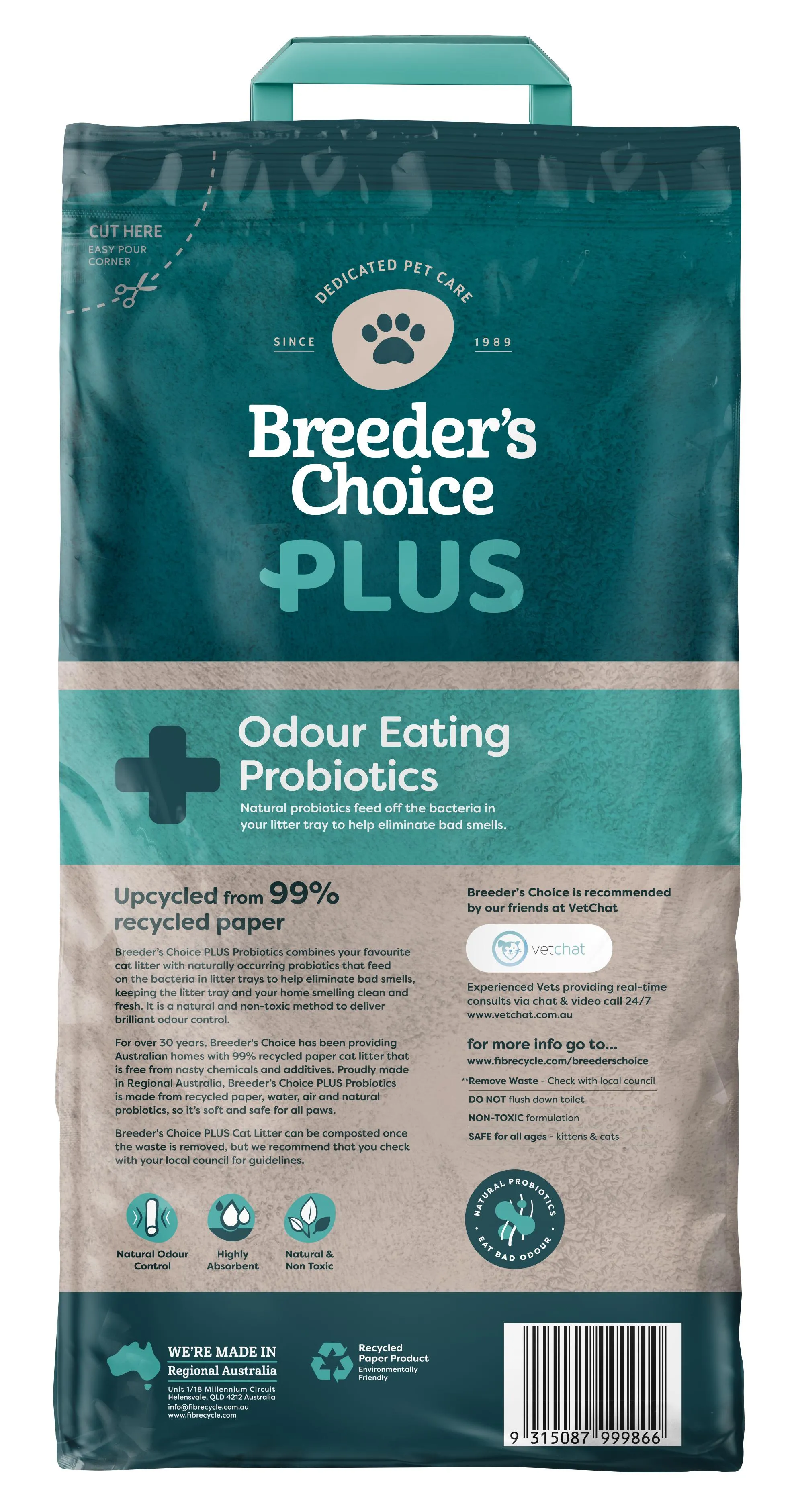 Breeders Choice Plus Probiotic Cat Litter