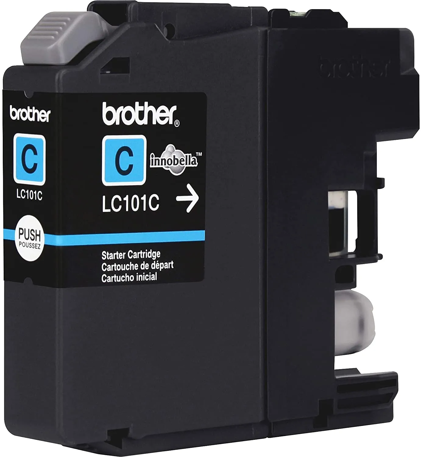 Brother Genuine Standard-Yield Cyan Ink Cartridge, 300 Pages - LC101C