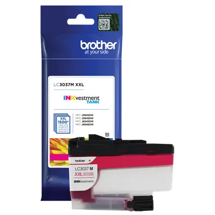 Brother INKvestment Tank Super High-Yield Magenta Ink Cartridge, 1500 Pages - LC3037M