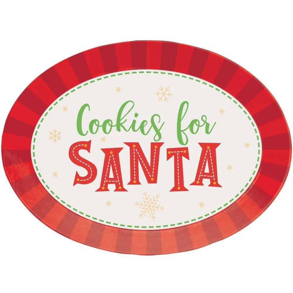 Bulk Cookies for Santa Oval Plastic Trays (12 per Case)