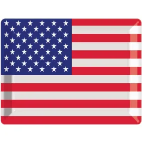 Bulk Patriotic Flag Plastic Trays (12 per Case)