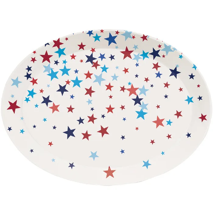 Bulk Patriotic Fourth of July Plastic Trays (12 per Case)