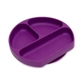 Bumkins Silicone Grip Dish 3 Sections- PURPLE