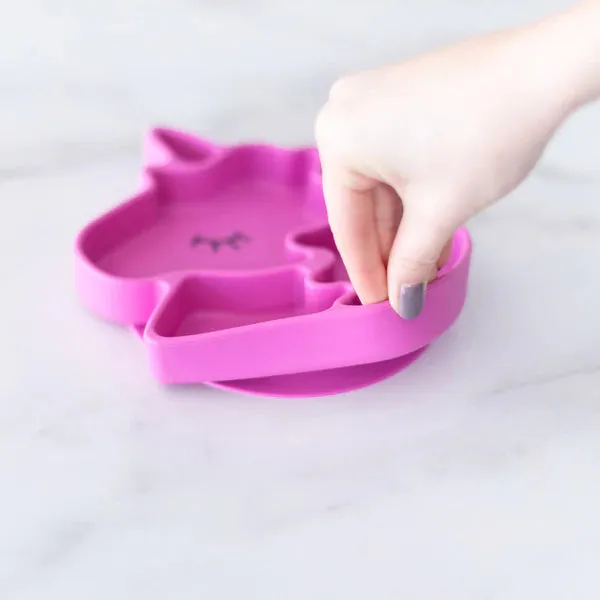 Bumkins Silicone Grip Dish 3 Sections- UNICORN