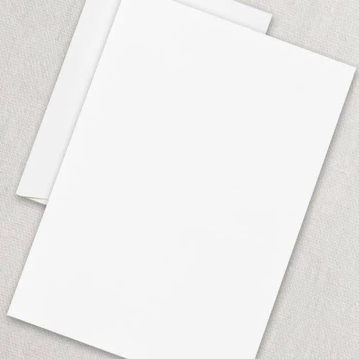 Crane Pearl White Half Sheet (40 Sheets/20 Envelopes)