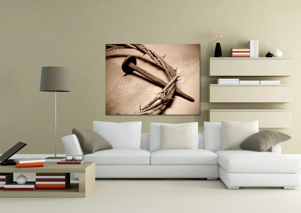 Crown & Nails Wall Art - Christian Canvas Wall Art