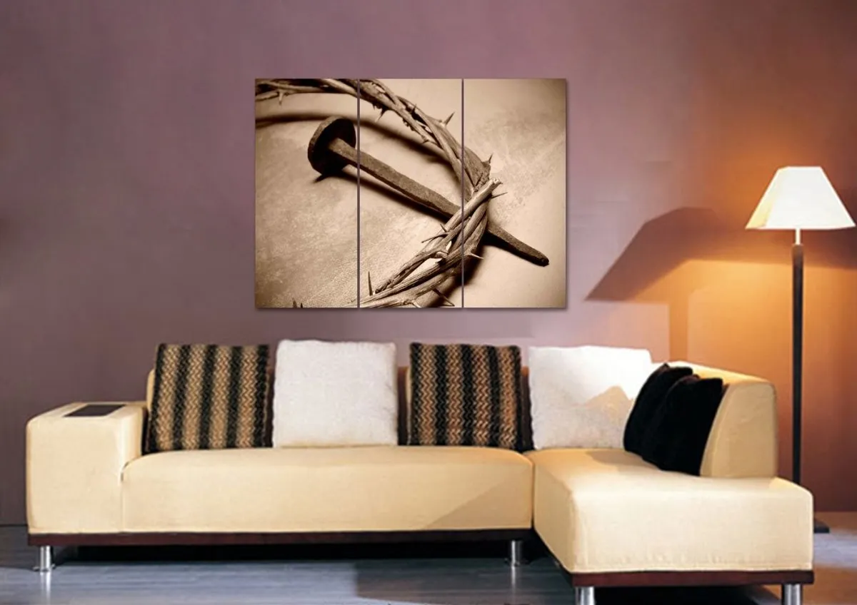 Crown & Nails Wall Art - Christian Canvas Wall Art