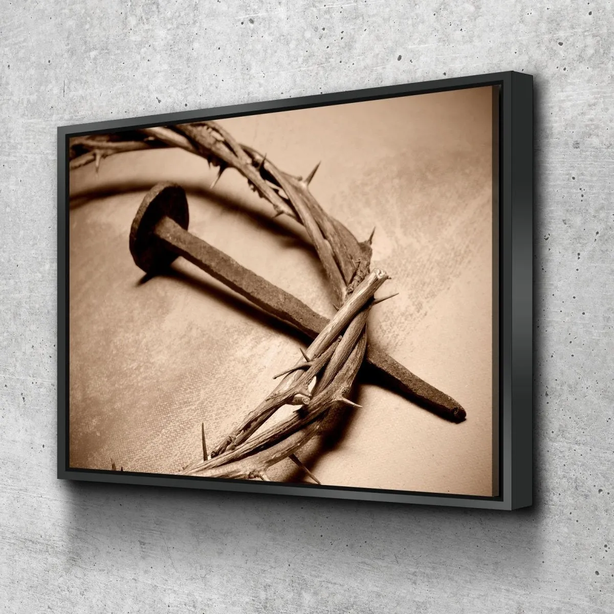 Crown & Nails Wall Art - Christian Canvas Wall Art