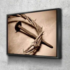 Crown & Nails Wall Art - Christian Canvas Wall Art