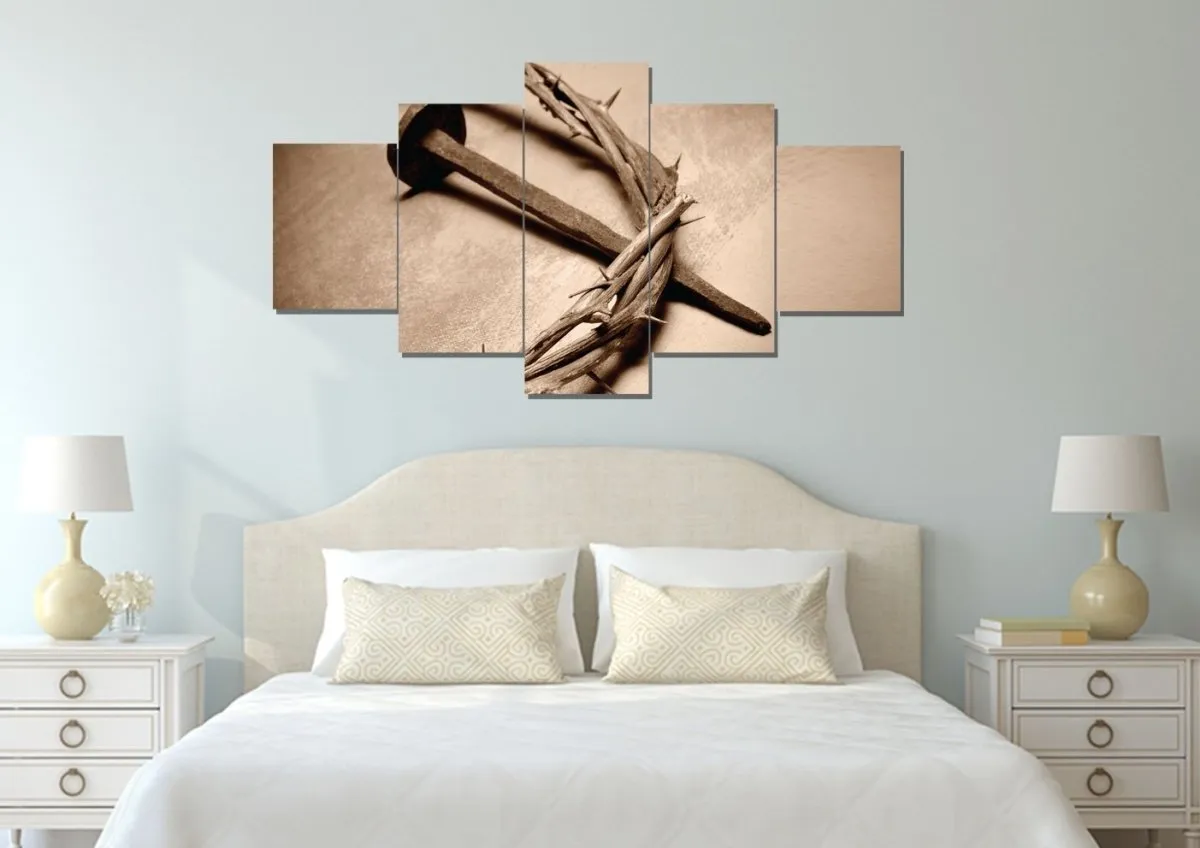 Crown & Nails Wall Art - Christian Canvas Wall Art