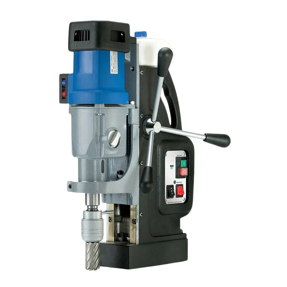 CS Unitec MAB 845 Magnetic Drill with Adjustable Base | 4-1/16" | Variable Speed through 4-Gears, Variable Torque, Power Assist, Reversible Motor, Large Stroke