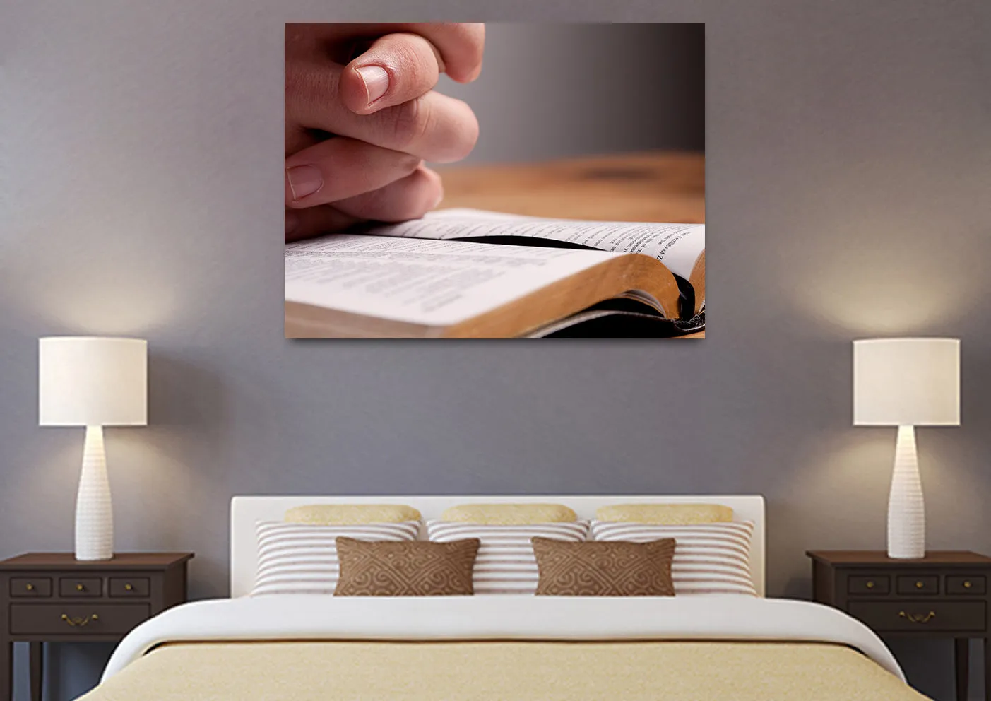 Desk Prayer Wall Art - Christian Canvas Wall Art