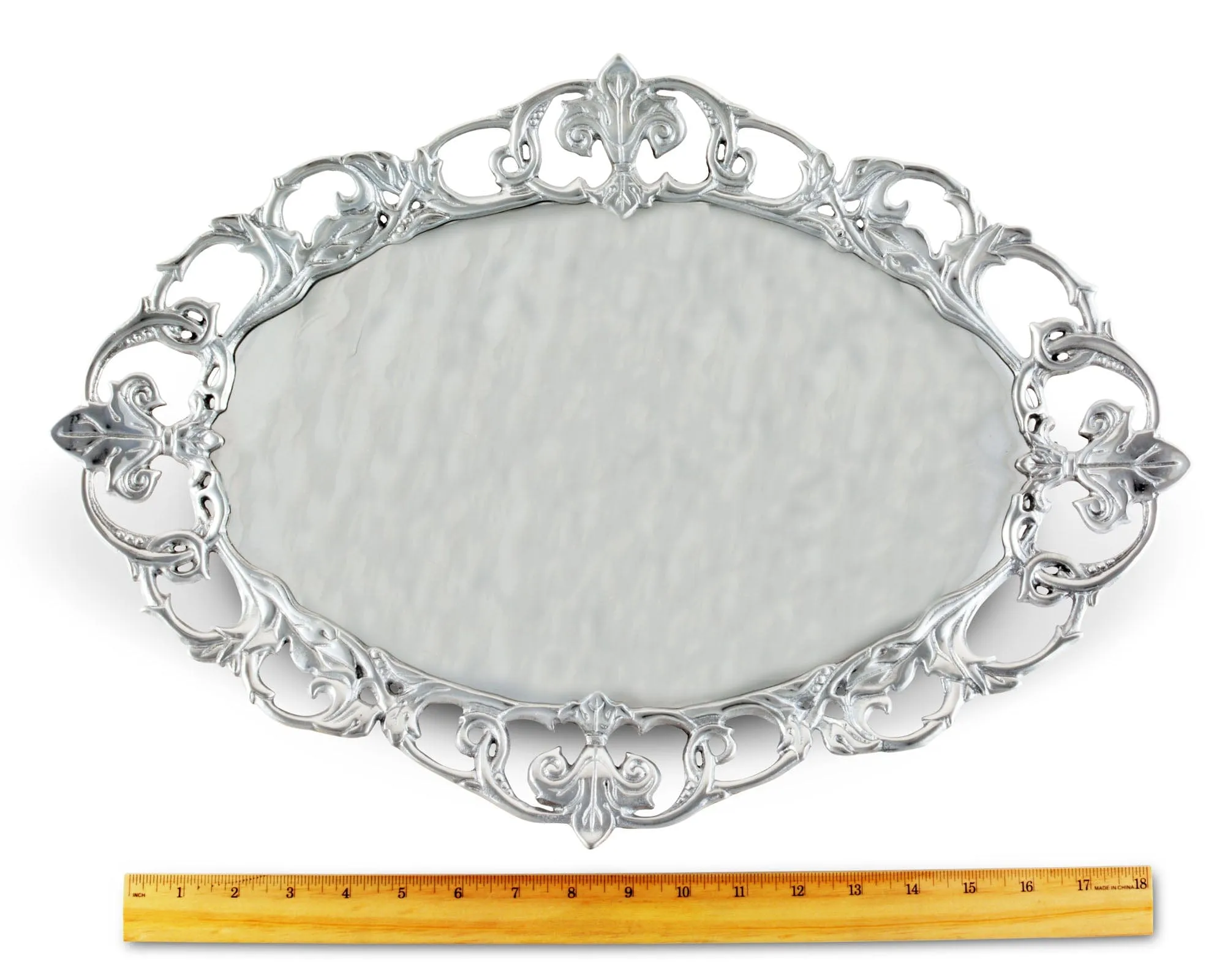 Fleur-De-Lis Oval Serving Tray