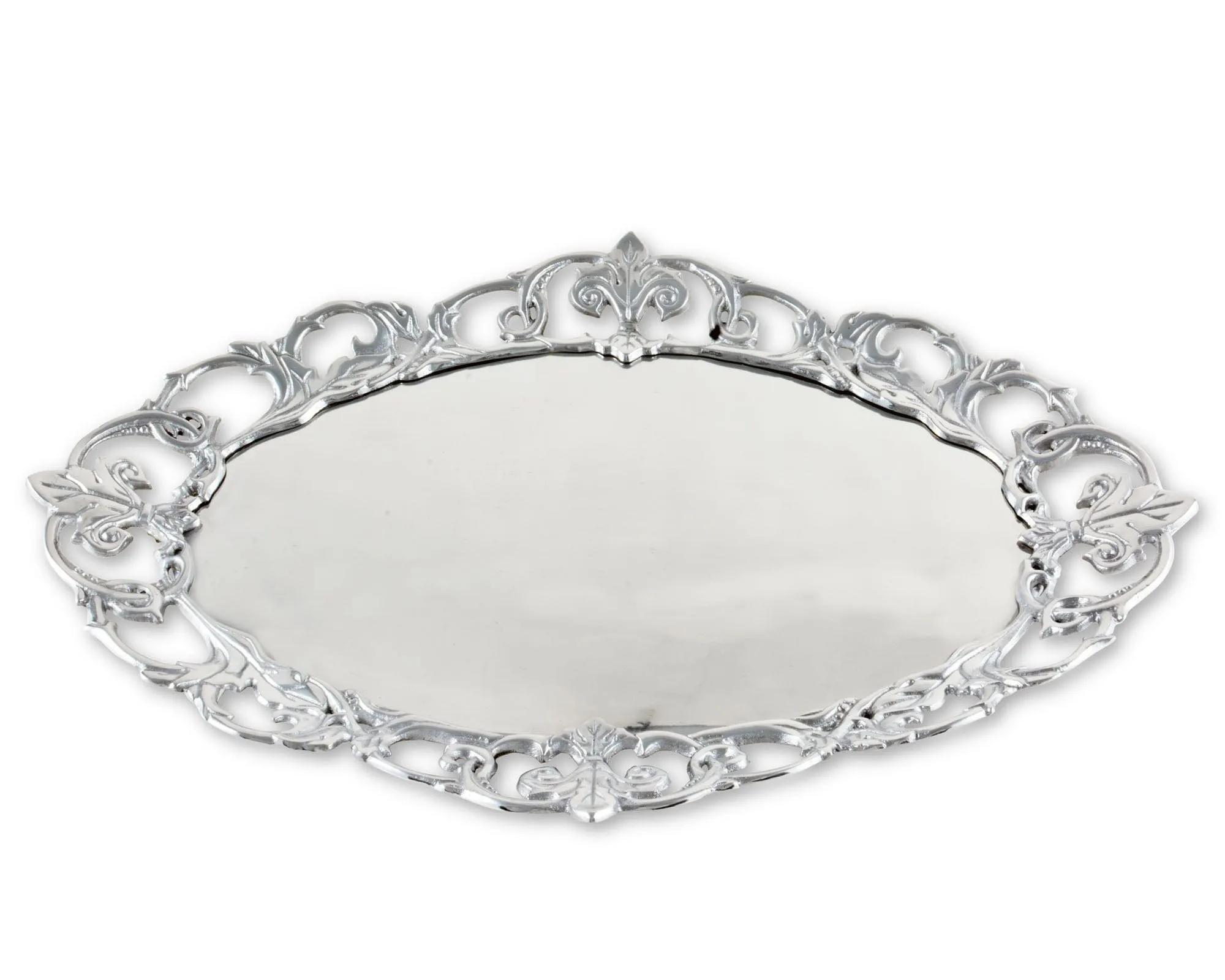 Fleur-De-Lis Oval Serving Tray