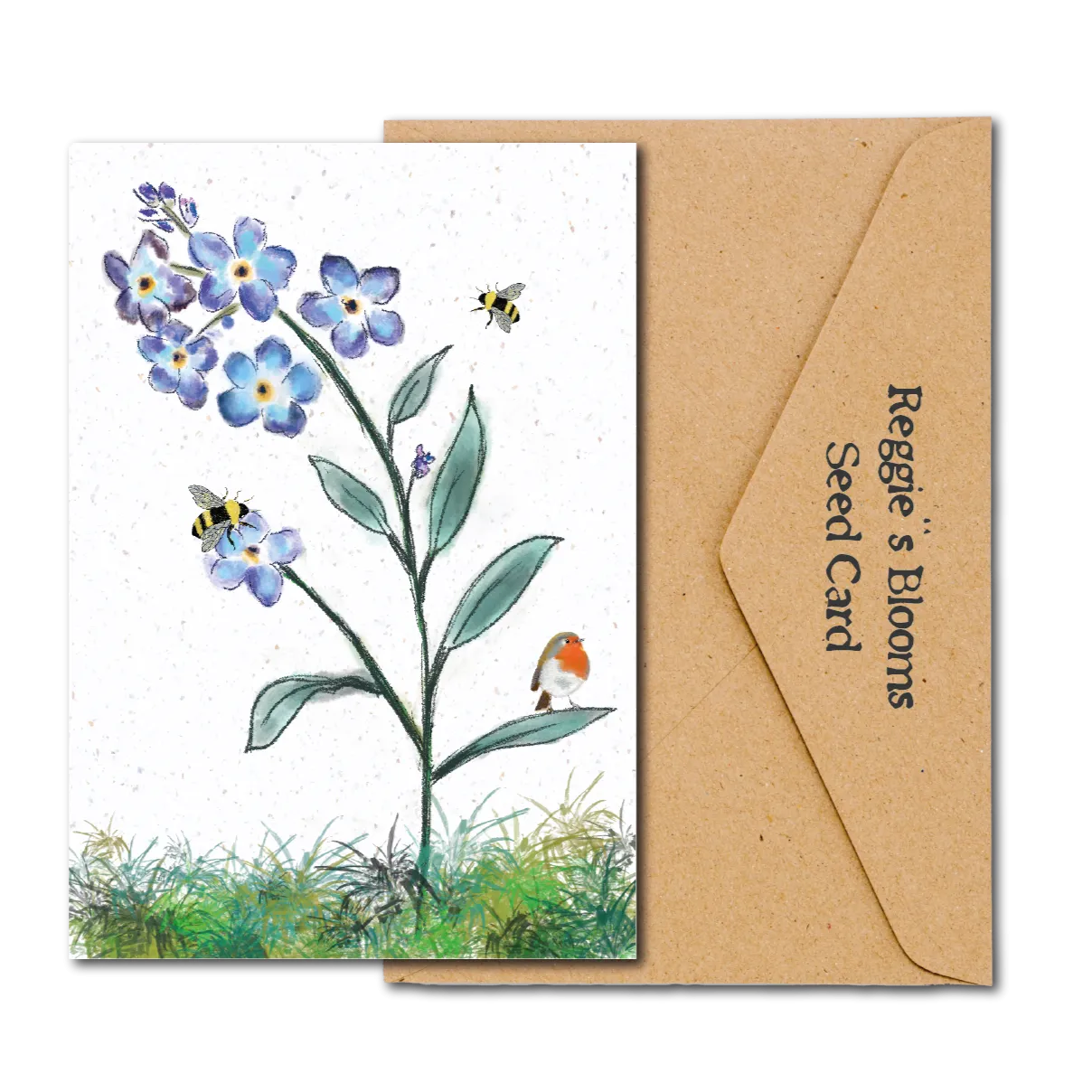 FORGET ME NOT WILDFLOWER PLANTABLE SEED GREETING CARD