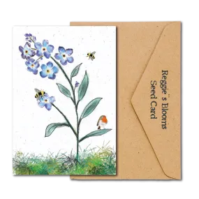 Forget Me Not Wildflower Plantable Seed Greeting Card