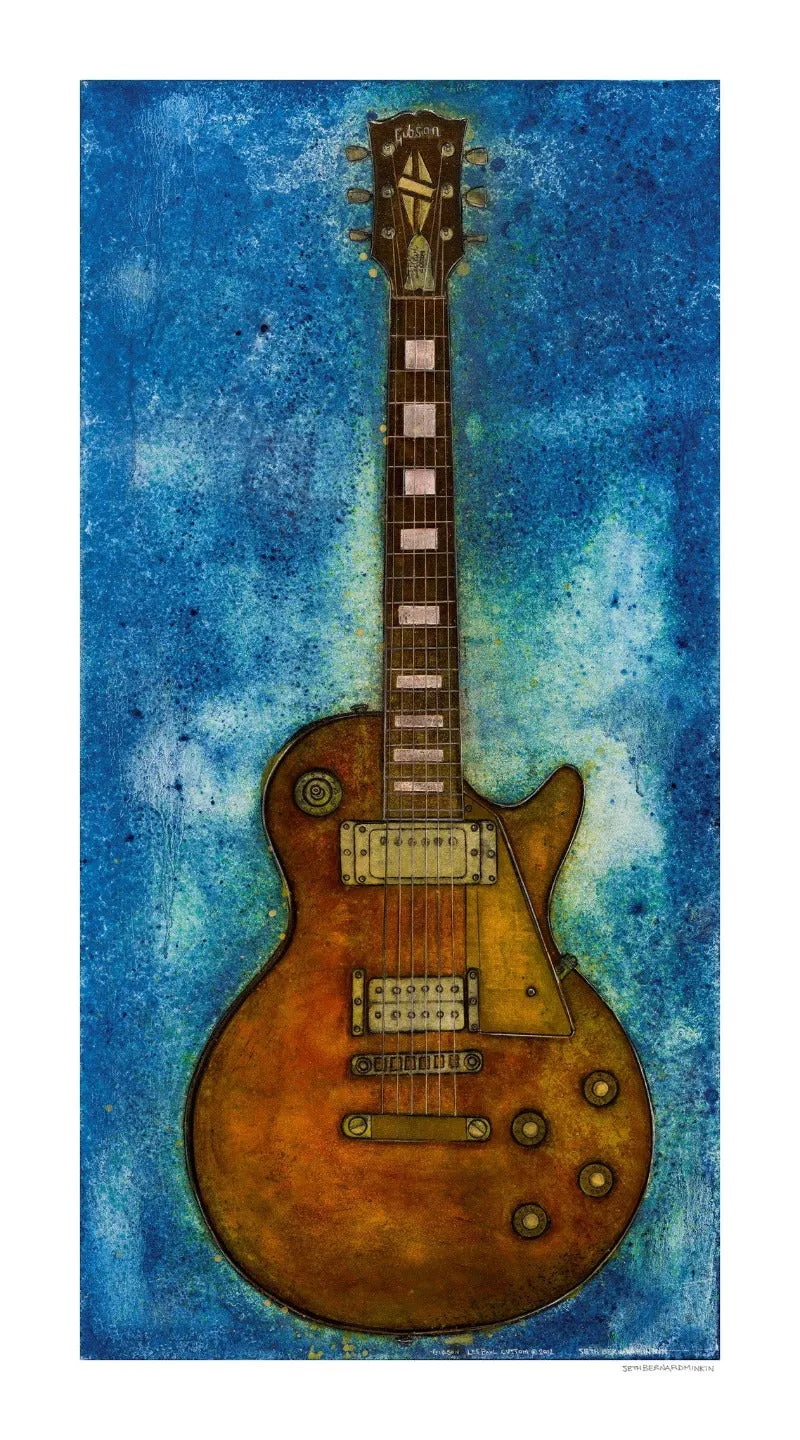 [gibson les paul custom guitar][limited edition print by seth b minkin]