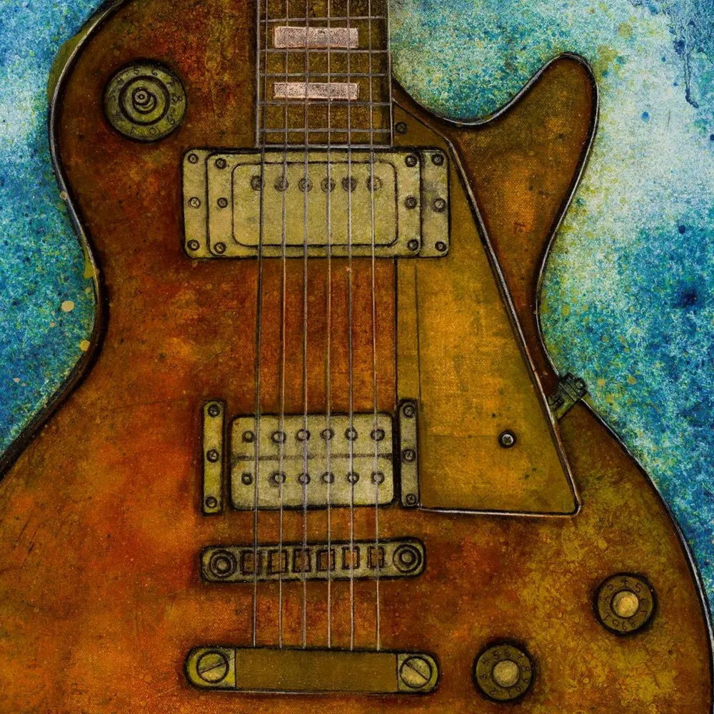 [gibson les paul custom guitar][limited edition print by seth b minkin]