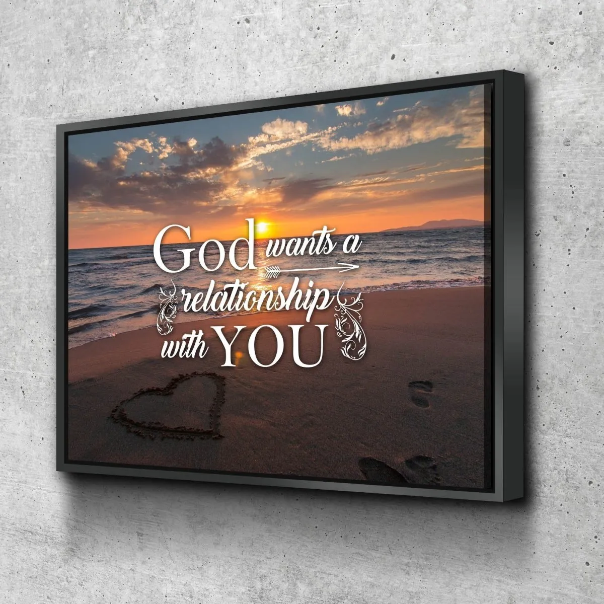 God Wants A Relationship With You Canvas Wall Art Print - Christian Canvas Wall Art