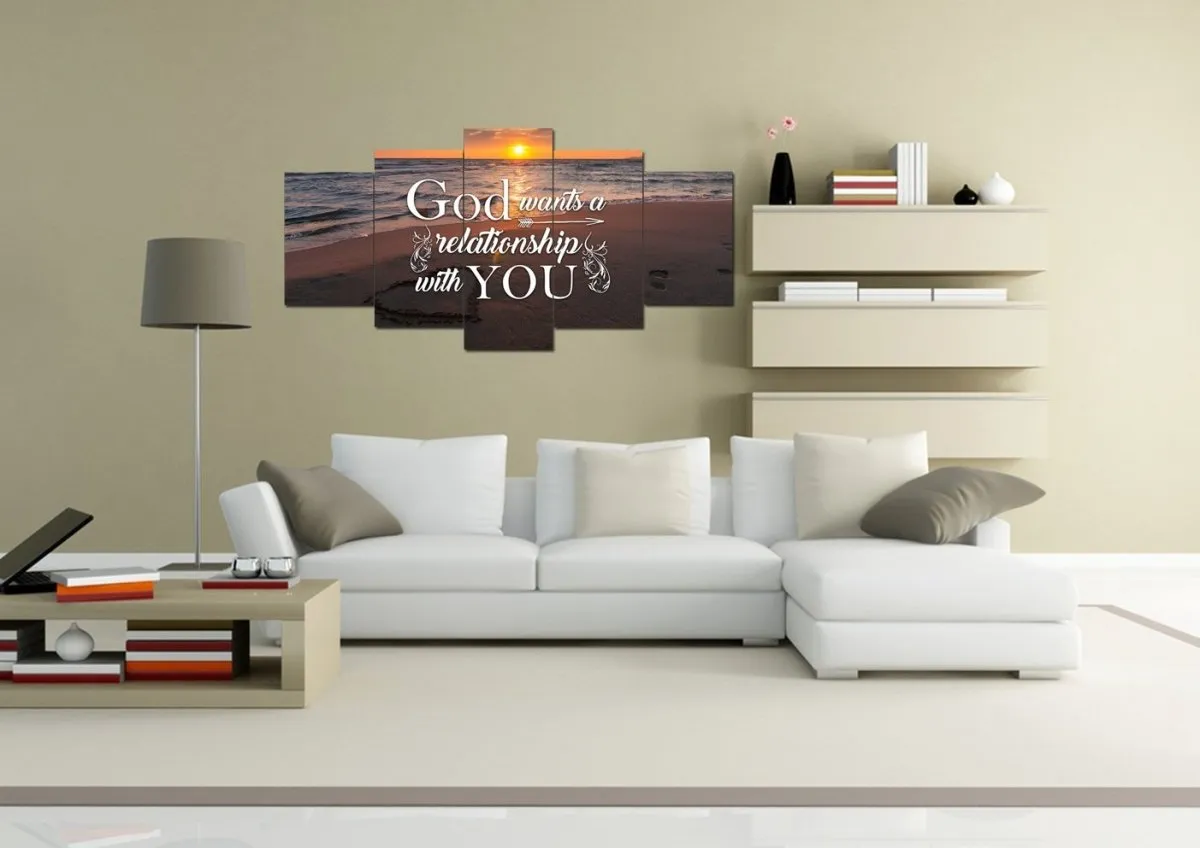 God Wants A Relationship With You Canvas Wall Art Print - Christian Canvas Wall Art