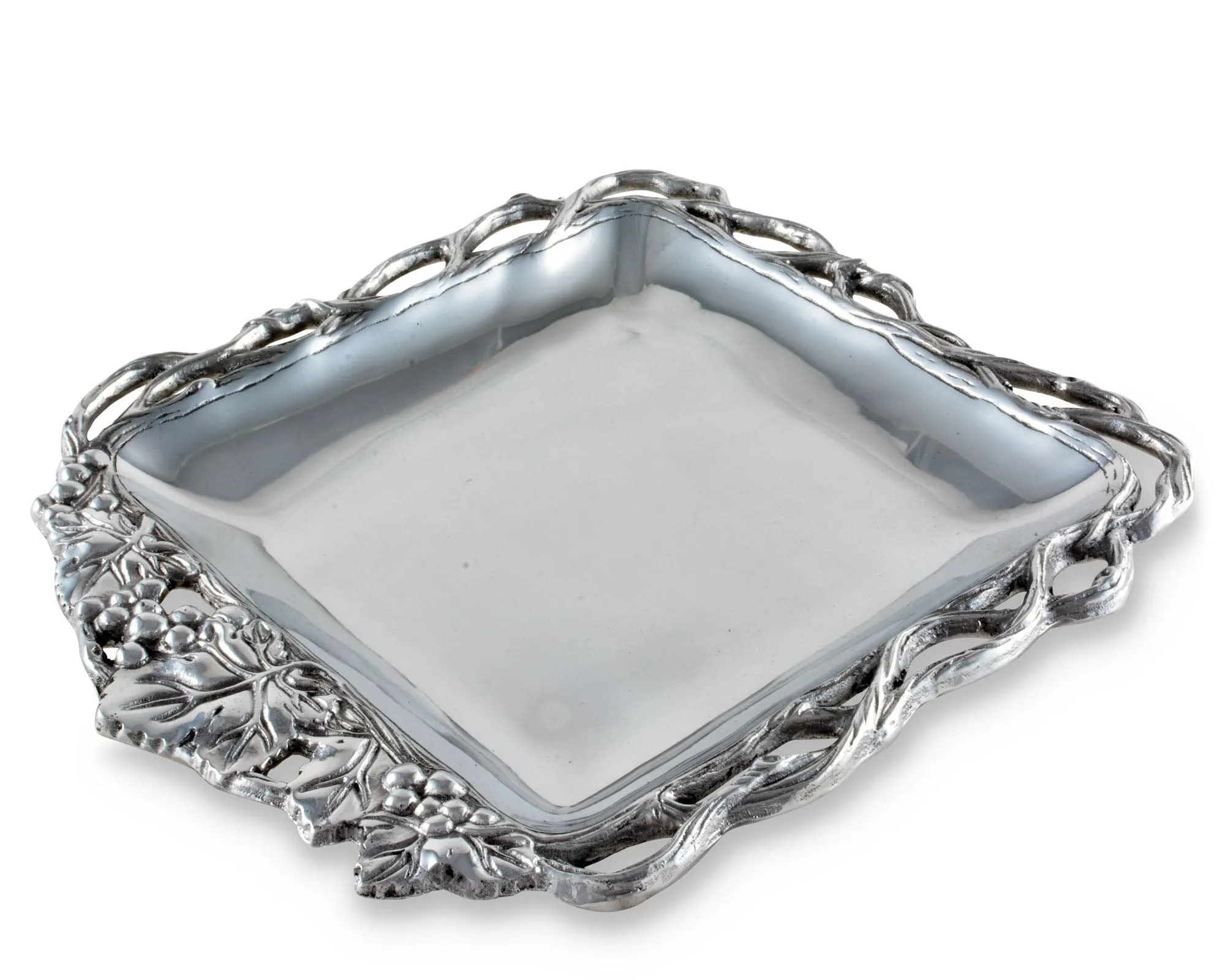 Grape Open Vine Square Tray 12